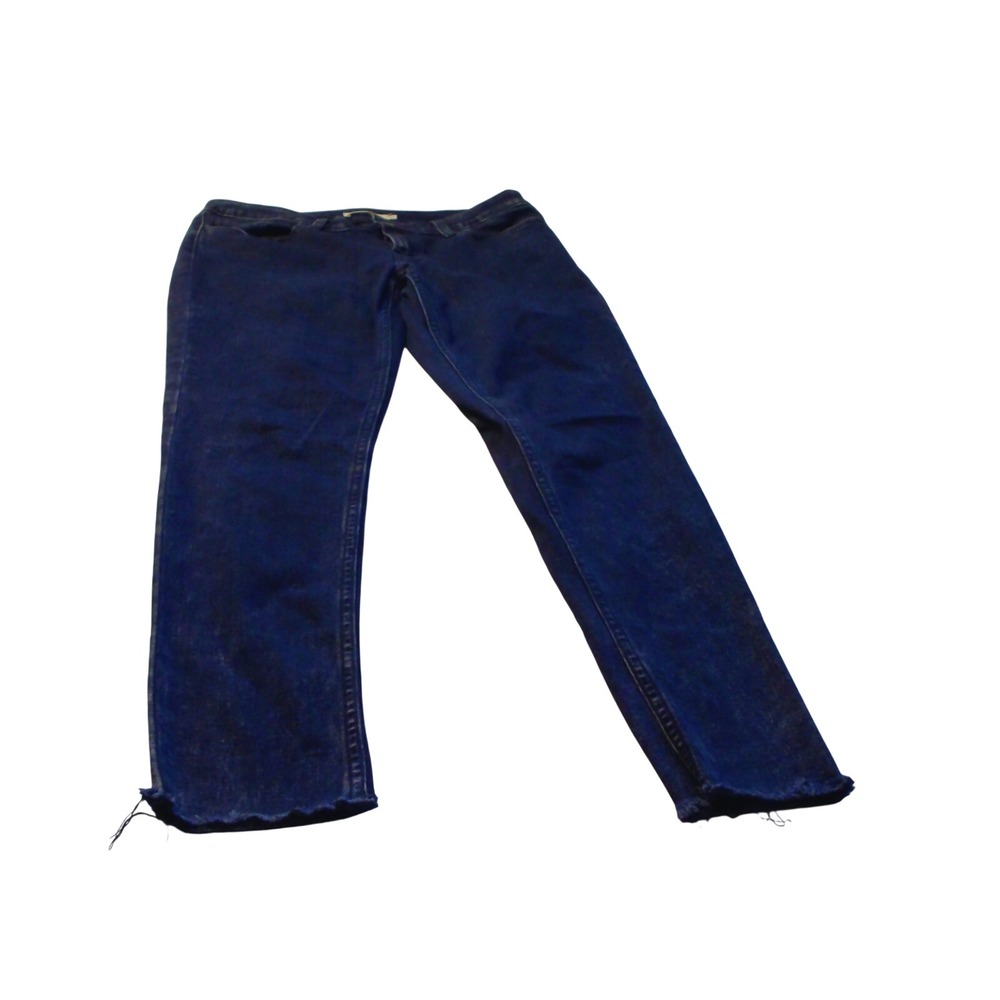 Levis 535 Super Skinny Jeans Dark Indigo Blue Raw Hem Size 31W/L30